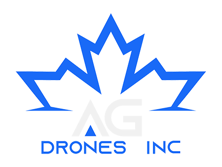AC Drones, Inc logo: blue geometric maple-leaf drone graphic above the company name.