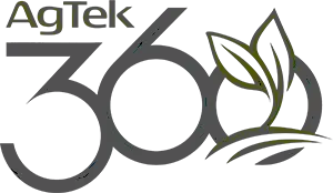 AQTEK logo with green leaf motif and blue circular arc